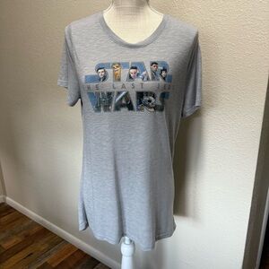 Gray Star Wars  The Last Jedi Graphic T-Shirt - Size XL